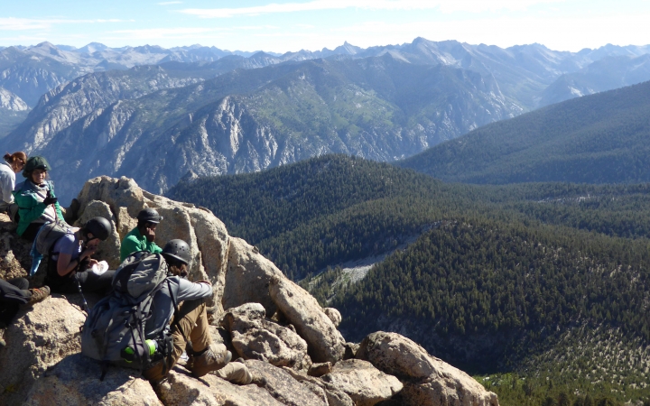 adults unplug on backpacking trip